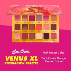 Lime Crime Venus XL Eye & Face Palette 18 Highly Pigmented Matte and Metallic Eyeshadows Mirrored Box Vegan Beige