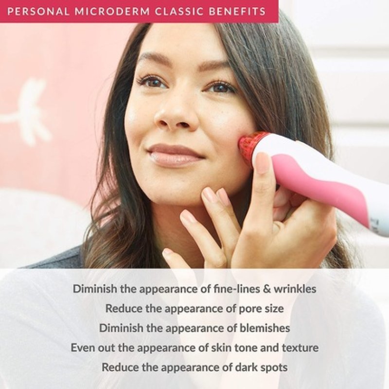 PMD Personal Microderm Classic Microdermabrasion Kit for Face and Body with Peeling Crystals and Vacuum Suction for