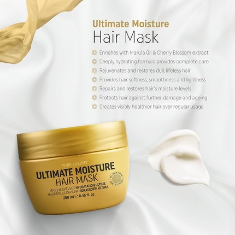 RICH Pure Luxury Ultimate Moisture Hair Mask for Dry and Damaged Hair 8.45 oz