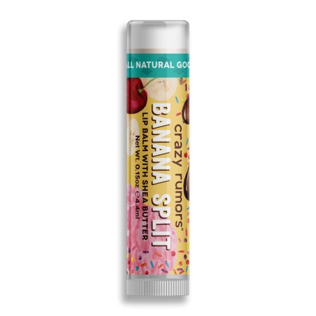 Crazy Rumors Banana Split Lip Balm 100% Natural Vegan