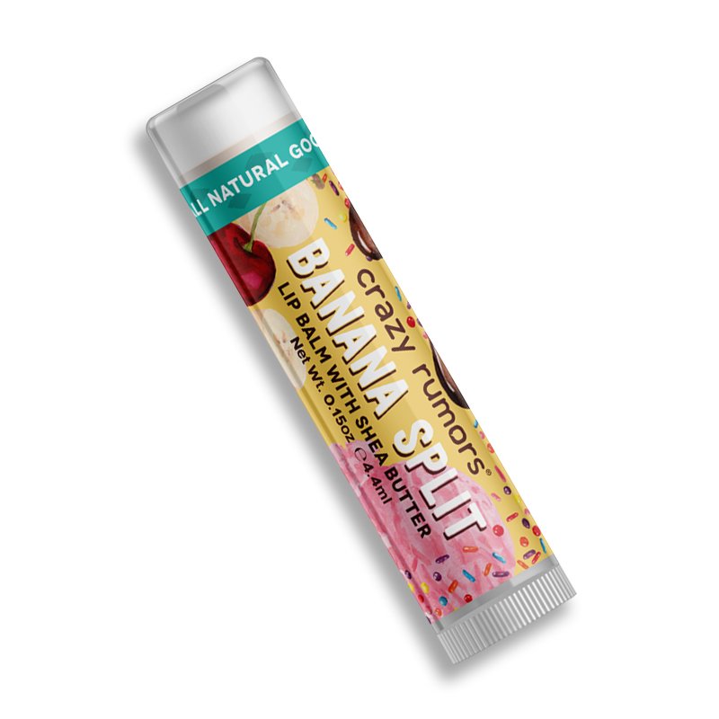 Crazy Rumors Banana Split Lip Balm 100% Natural Vegan