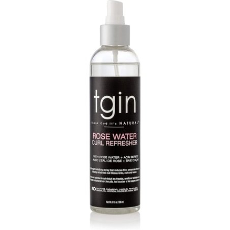 Tgin Rose Water Refresher Spray for Curly Hair 8oz 236ml
