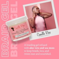 Camille Rose Mint Condition Braid Gel with Aloe and Sea Moss for Moisture