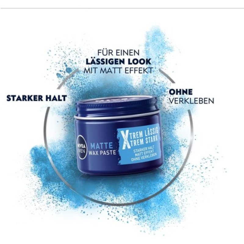 NIVEA MEN Craft Stylers Matt Wax Paste 50ml Matte Hair Wax for a Casual Look Strong Hold