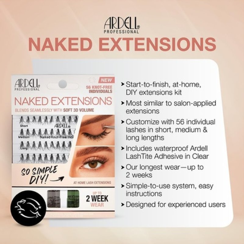 Ardell Naked Extensions False Eyelash Kit 3D Volume