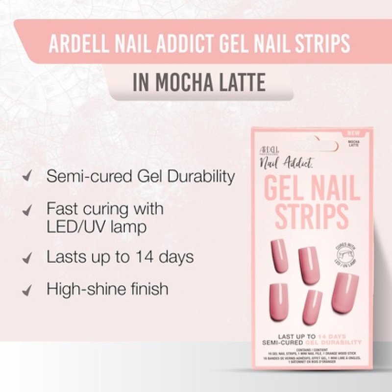 Ardell Nail Addict Gel Nail Strips Mocha Latte