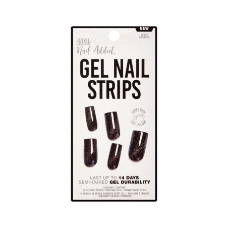 Ardell Nail Addict Gel Nail Strips Ongles des mains Noir Motif 16 pièce(s)