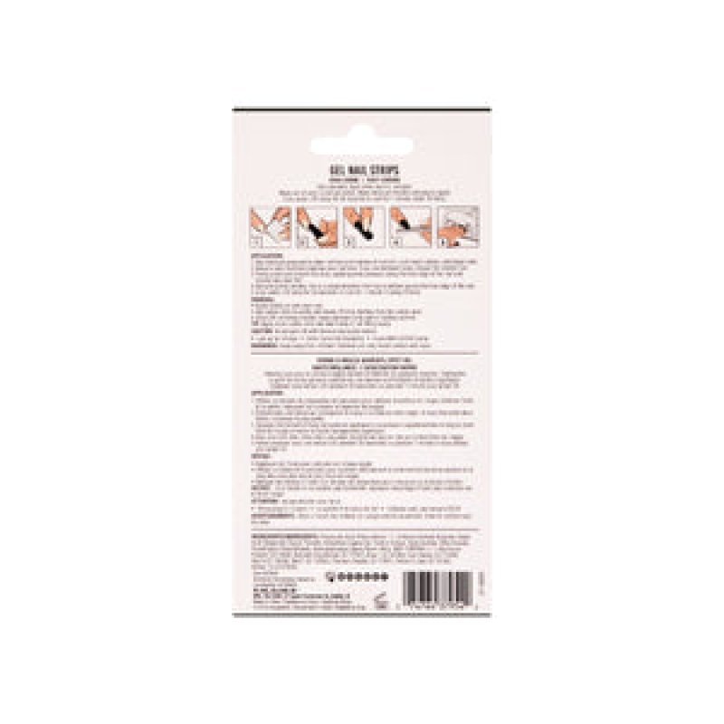 Ardell Nail Addict Gel Nail Strips Ongles des mains Noir Motif 16 pièce(s)