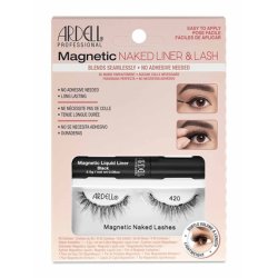 ARDELL Magnetic Liner Kit Naked Lash 420 - Magnetic Real Hair Eyelashes with Magnetic Eyeliner, No Need for Eyelash