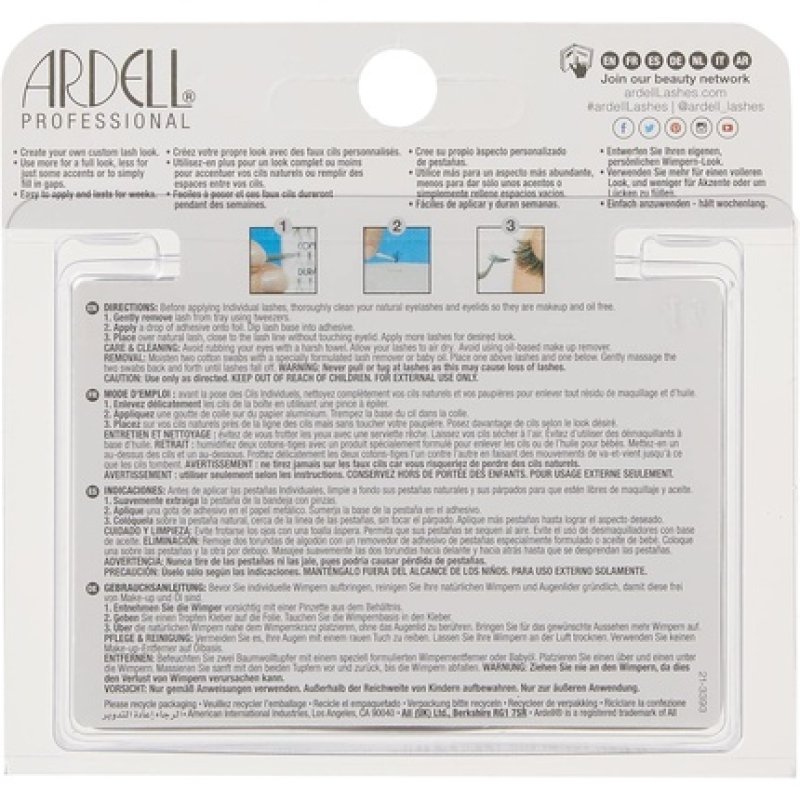 Ardell Individuals Long Black Knot Free False Eyelashes 56 Count