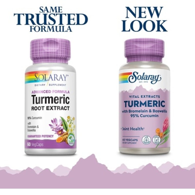 Solaray Guaranteed Potency Turmeric Root Extract 60 Capsules 200mg