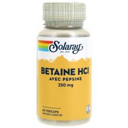 Solaray Betaine HCl with Pepsin 250mg 60 Vegetarian Capsules