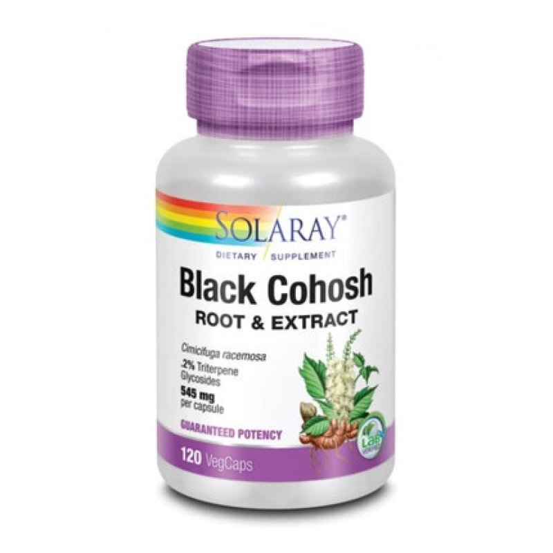 Solaray Black Cohosh Root and Extract 545mg Women's Health 120 Vegcaps