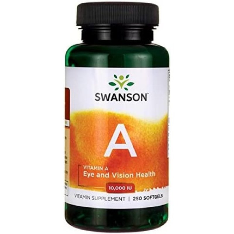 Swanson Vitamin A High Potency for Eyesight Skin and Hair 250 Capsules per Container (750 Total)