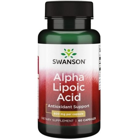 Swanson Alpha Lipoic Acid Natural Supplement Supporting Healthy Blood Pressure and Carbohydrate Metabolism 60 Capsules