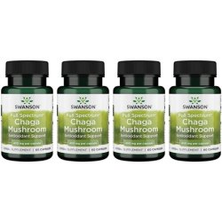 Swanson Full Spectrum Chaga Mushroom Antioxidant Immune Support 60 Capsules 400mg
