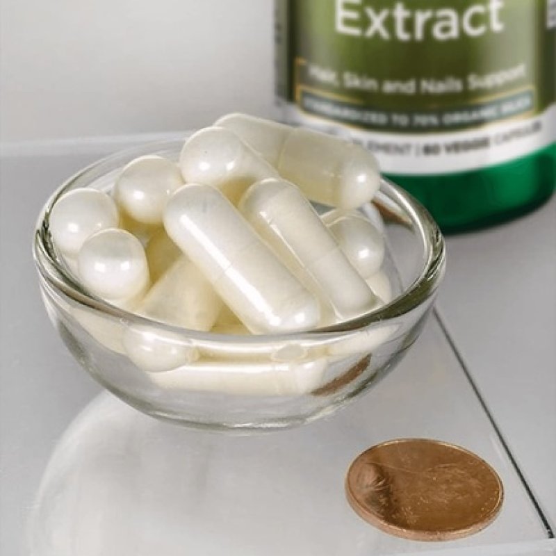 Swanson Bamboo Extract Natural Hair Skin and Nails Supplement 60 Veggie Capsules 300mg