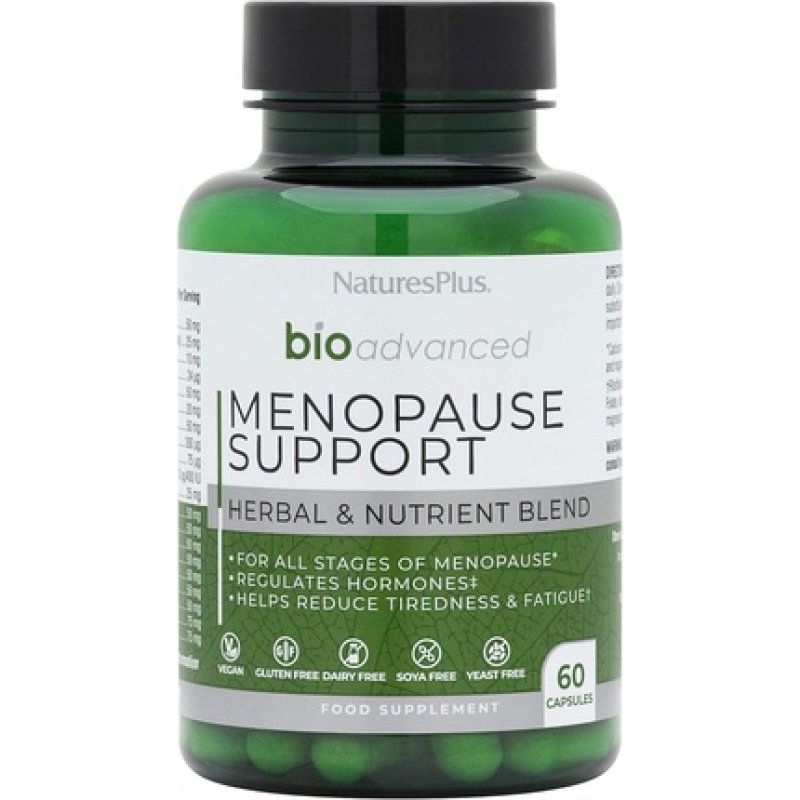 NaturesPlus BioAdvanced Menopause Support Menopause Supplement for Women Hormone Balance D3 Magnesium Ashwagandha Maca