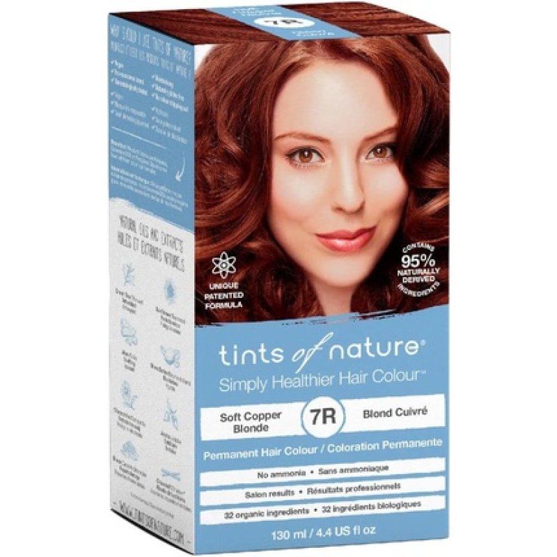 Tints of Nature 7R Soft Copper Blonde Permanent Hair Dye 130ml