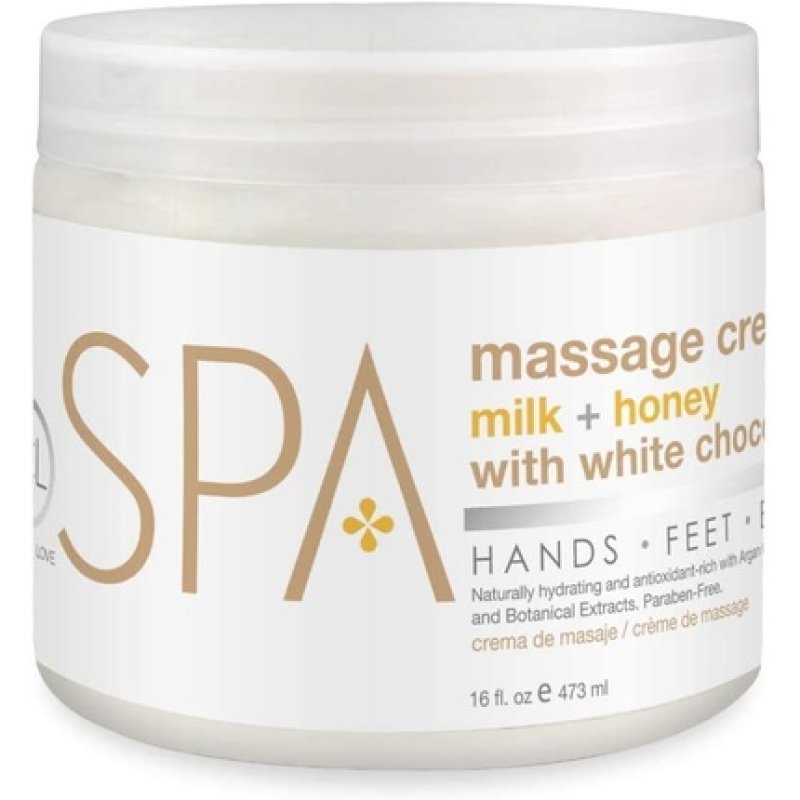 Bio Creative Lab Spa Massage Cream Milk Honey and White Chocolate 16 Ounce
