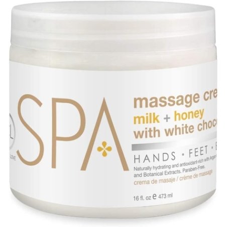 Bio Creative Lab Spa Massage Cream Milk Honey and White Chocolate 16 Ounce