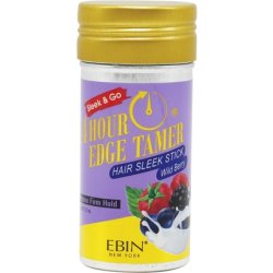 EBIN NEW YORK 24 Hour Edge Tamer Hair Sleek Stick Extreme Firm Hold 2.7 oz Wild Berry - Sleek & Go No Flaking and White