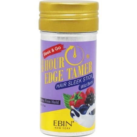 EBIN NEW YORK 24 Hour Edge Tamer Hair Sleek Stick Extreme Firm Hold 2.7 oz Wild Berry - Sleek & Go No Flaking and White