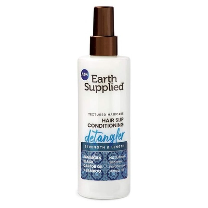 Earth Supplied Hair Slip Conditioning Detangler with Jamaican Black Castor Oil and Bamboo Strength and Length 8.5 fl oz