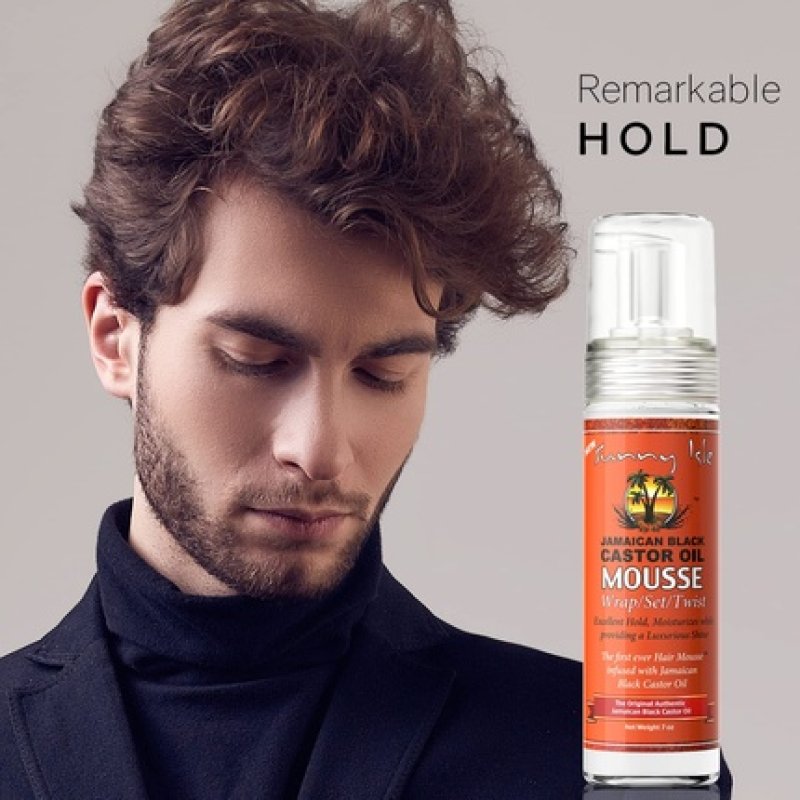 Sunny Isle Jamaican Black Castor Oil Mousse Wrap Set Twist 7oz - Excellent Hold and Luxurious Shine