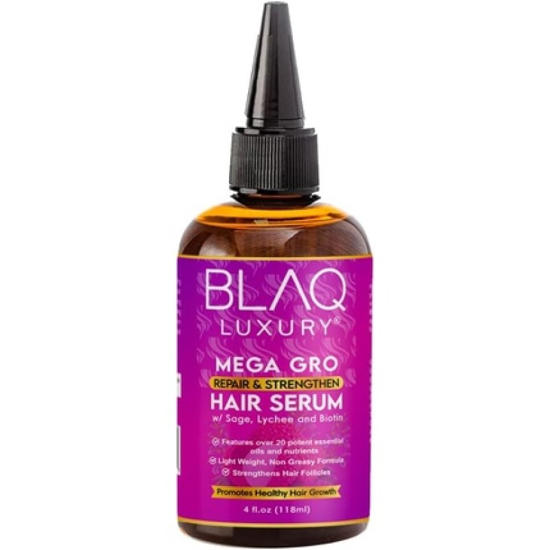 Blaq Luxury Hair Repair & Strengthening Serum with Biotin, Lychee & Sage 4oz
