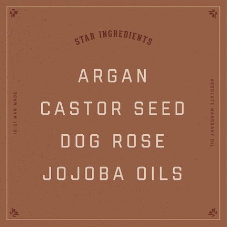 18.21 Man Made Hair Skin and Beard Oil for Men - Premium Tattoo and Mustache Care Products Absolute Mahogany