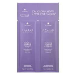 Set pentru par Alterna Caviar Anti-Aging Multiplying Volume, Par fin/subtire, Sampon 7ml Balsam 7ml