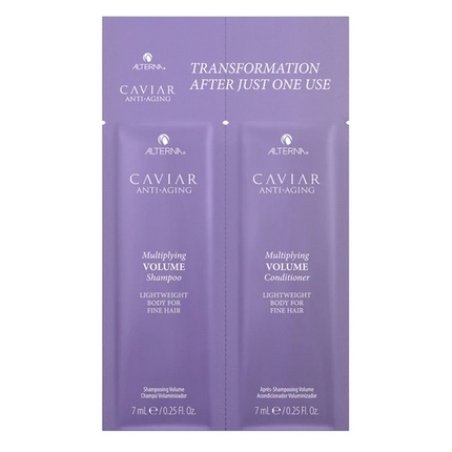 Set pentru par Alterna Caviar Anti-Aging Multiplying Volume, Par fin/subtire, Sampon 7ml Balsam 7ml
