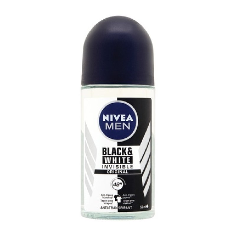 Nivea Men's Deodorant Roller Invisible Black & White Power