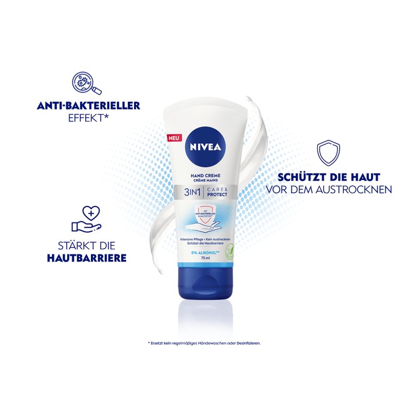 Nivea 3in1 Care Protect 75ml Tub