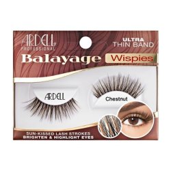 Ardell Balayage Wispies False Eyelashes - Chestnut Ultra Thin Band for Natural Look