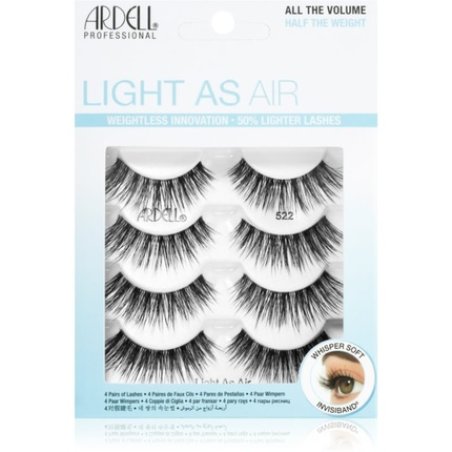 Ardell Light As Air Multipack False Eyelashes - Type 522, 2 packs of 4 lashes each