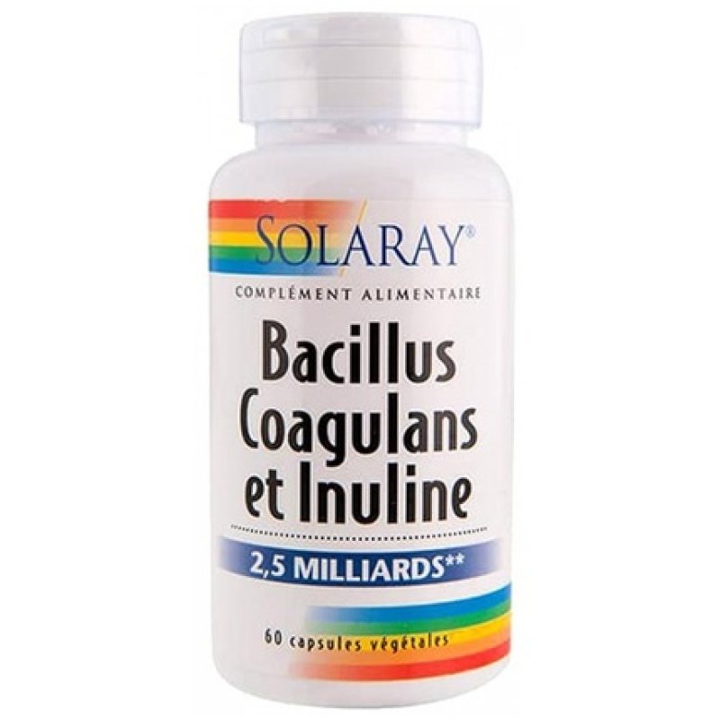 Solaray Bacillus Coagulans and Inulin 2.5 Billion 60 Plant Capsules