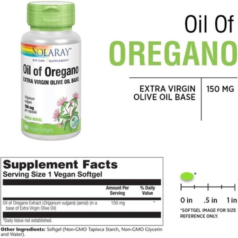 Solaray Oregano Oil 150mg Softgels