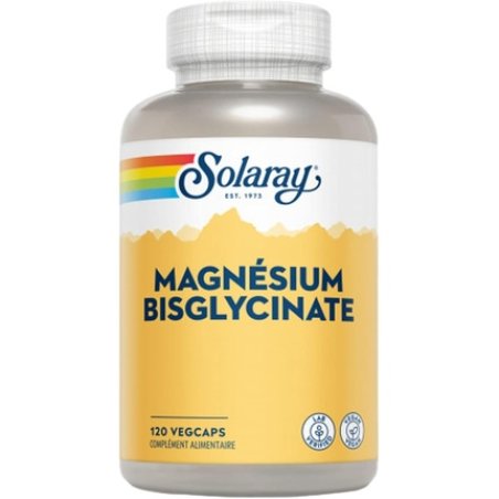 Solaray Magnesium Bisglycinate Vegan Lab Verified Formula 120 Vegcaps