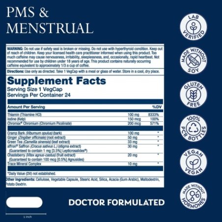 Solaray PMS & Menstrual Her Life Stages PMS Support Supplement for Women