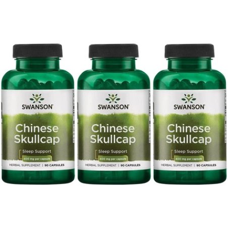 Swanson Chinese Skullcap Herbal Supplement for Relaxation and Sleep Support 90 Capsules 400mg