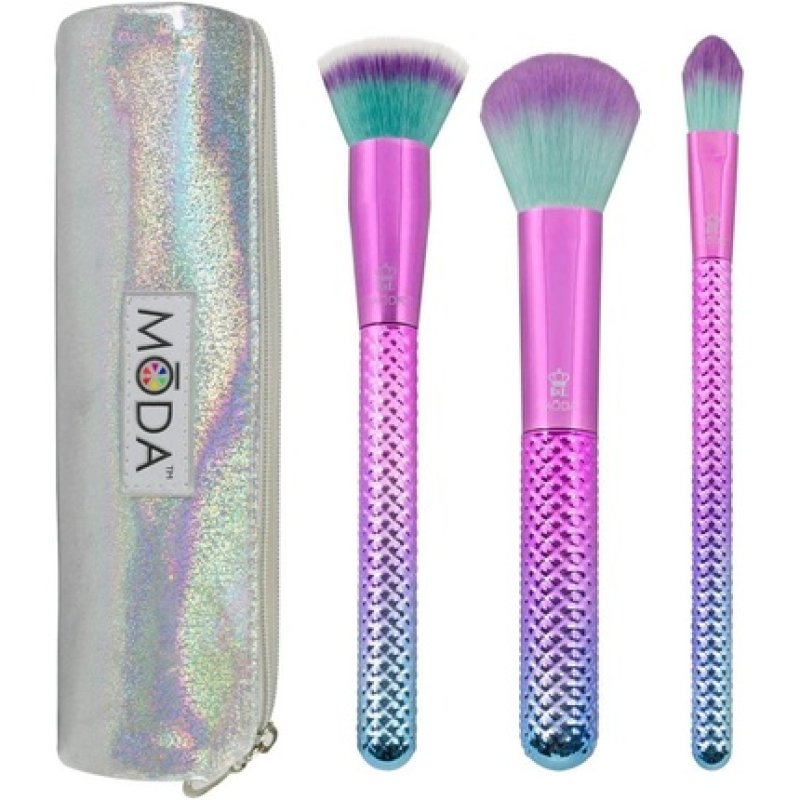 Moda Royal & Langnickel Full Size Prismatic Base Face 4pc Makeup Brush Set With