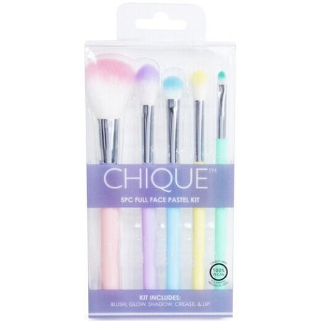 Chique 5 Piece Vegan Makeup Brush Set Cosmetic Applicator Gift
