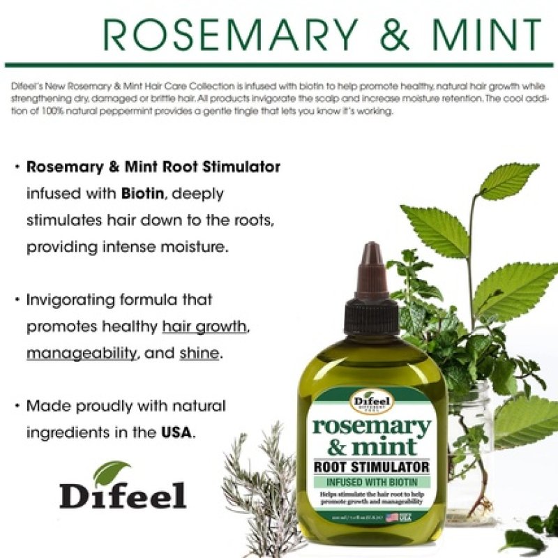 Difeel Rosemary and Mint Root Stimulator with Biotin 7.1oz - Hair Growth Scalp Treatment