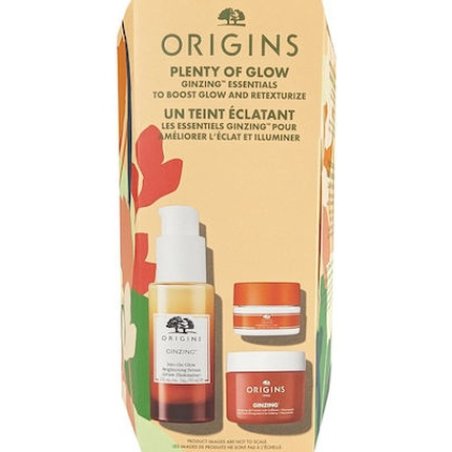 Origins Origins Promo Ginzing Into The Glow Brightening Serum - 30ml, Energizing Face Gel Cream - 30ml, Tinted