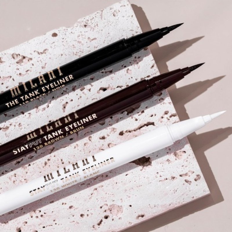 Milani The Tank Liquid Eyeliner No-Skip Waterproof Formula Makeup Pen Long Lasting Smudgeproof 130 White