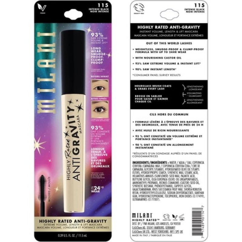 Milani Highly Rated Anti-Gravity Mascara 11.5ml