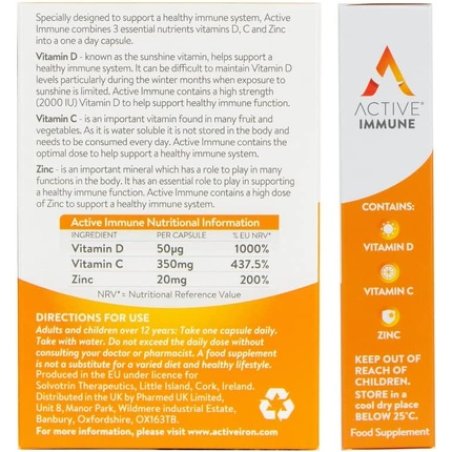 Active Immune Vitamin D3 Vegan Formula 30 Capsules