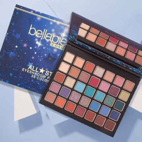 Bellapierre All-Stars Eyeshadow Palette 35 Shades in Matte, Satin, Shimmer, and Foil Finishes Non-Toxic and Paraben